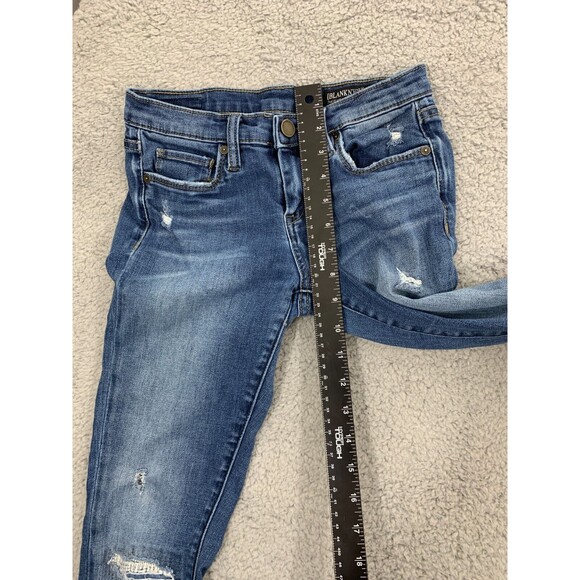 BLANKNYC The Reade 25 Classic Skinny Distressed Denim Blue Jeans 5 Pockets - Picture 8 of 11